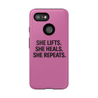 She lifts. She heals. She repeats. Tough Phone Cases