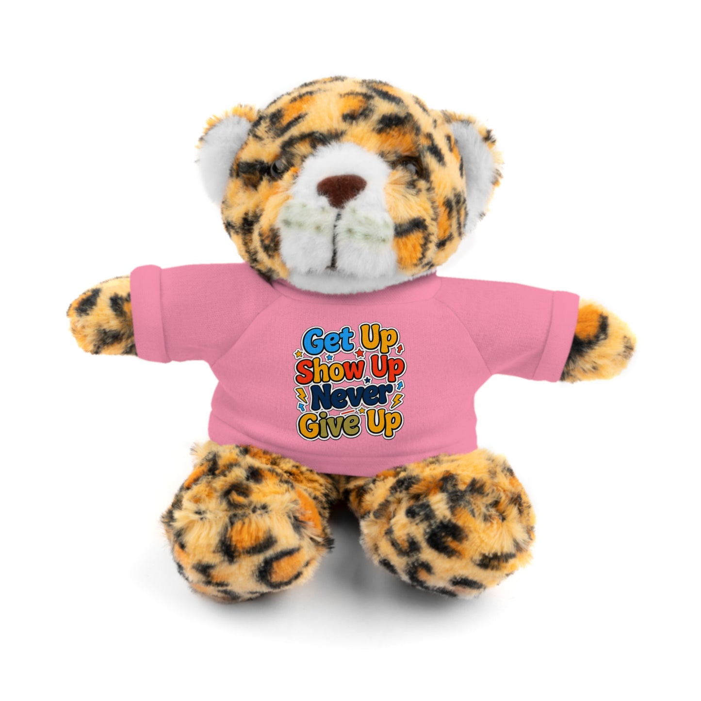 Stuffed Animals with Tee " Get Up Show Up Never Give Up"