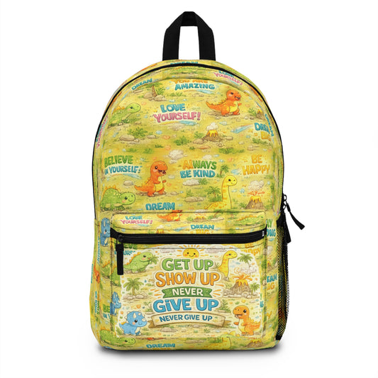 Youth/ Kids Dinosaur Theme Motivational Backpack