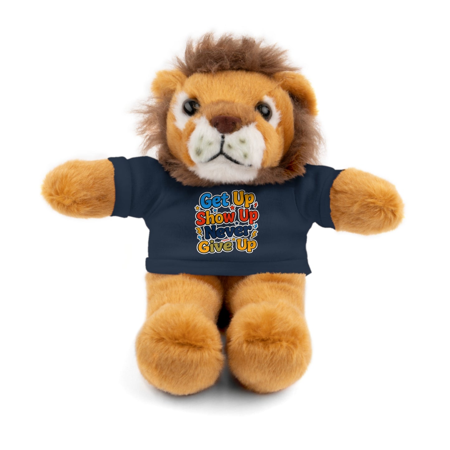 Stuffed Animals with Tee " Get Up Show Up Never Give Up"