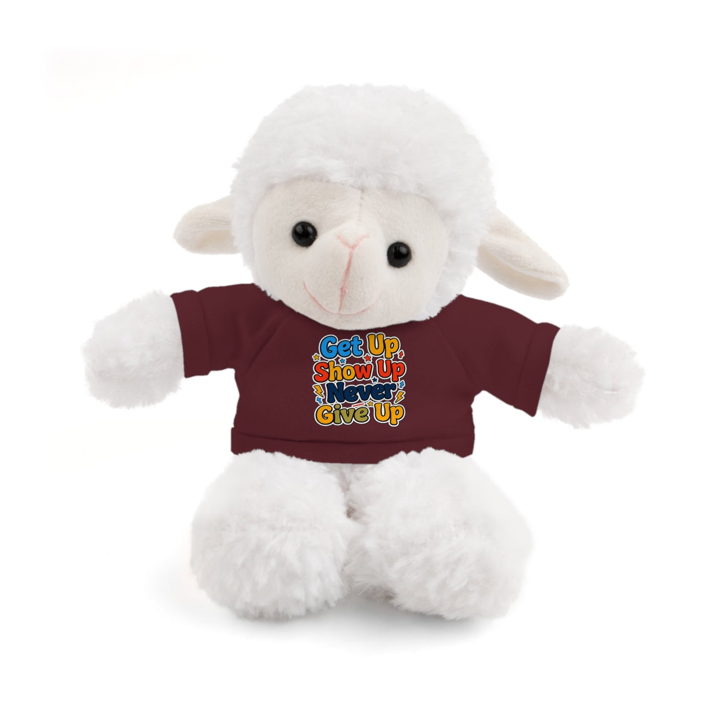 Stuffed Animals with Tee " Get Up Show Up Never Give Up"