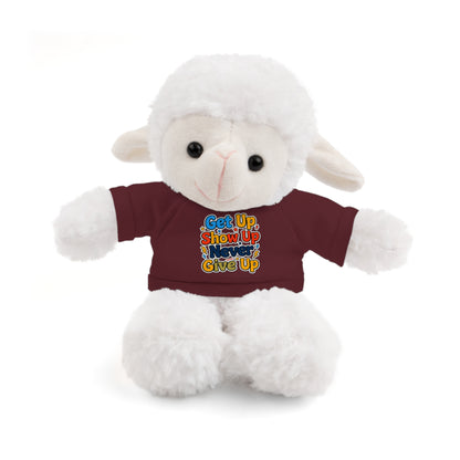 Stuffed Animals with Tee " Get Up Show Up Never Give Up"