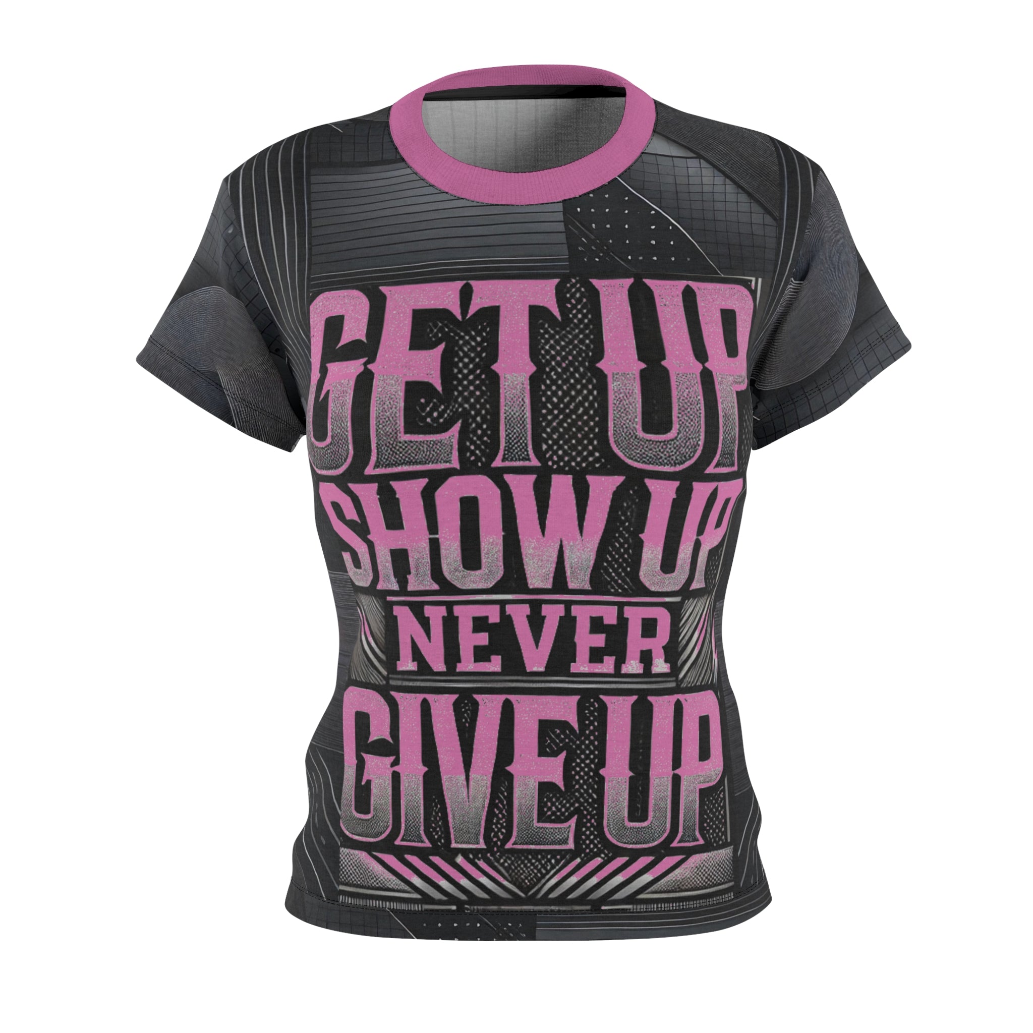 Women's Relentless Drive Tee – Get Up, Show Up, Never Give Up (Light Pink)
