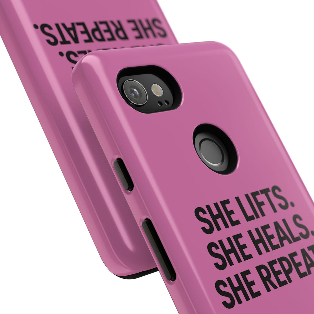 She lifts. She heals. She repeats. Tough Phone Cases