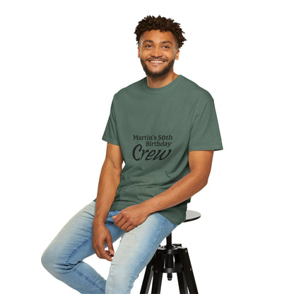 Custom Name & Age Birthday Crew T-Shirt – Personalized Group Shirt