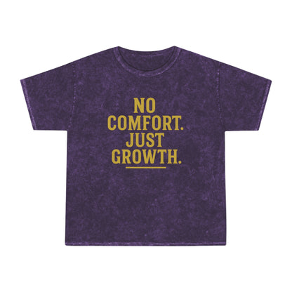 No Comfort. Just Growth. Unisex Vintage Mineral Wash Tee