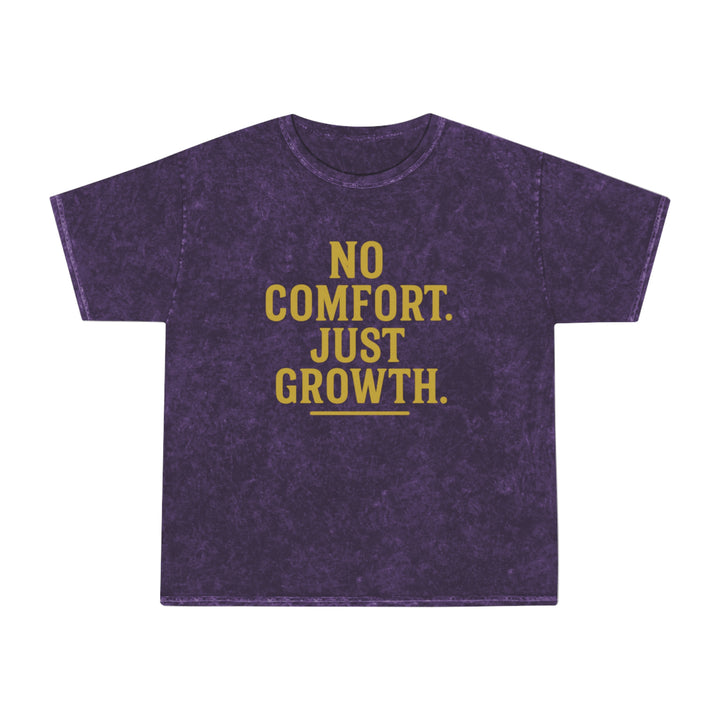 No Comfort. Just Growth. Unisex Vintage Mineral Wash Tee