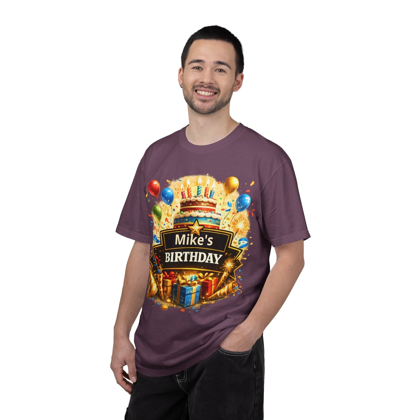 Custom Name Birthday T-Shirt – Get Up Show Up Never Give Up