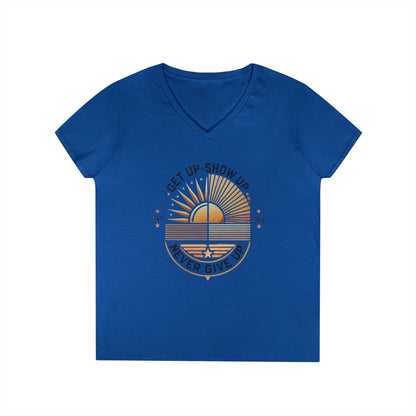 Women's V Neck-Strength in Motion
