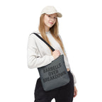 Barbells Over Breakdown Tote Bag
