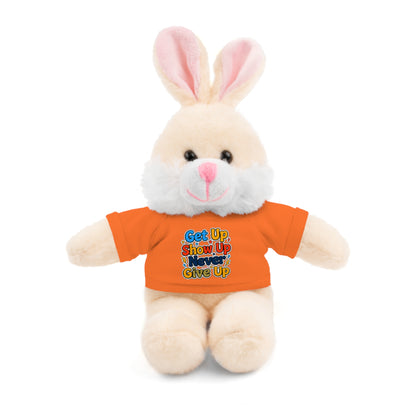 Stuffed Animals with Tee " Get Up Show Up Never Give Up"