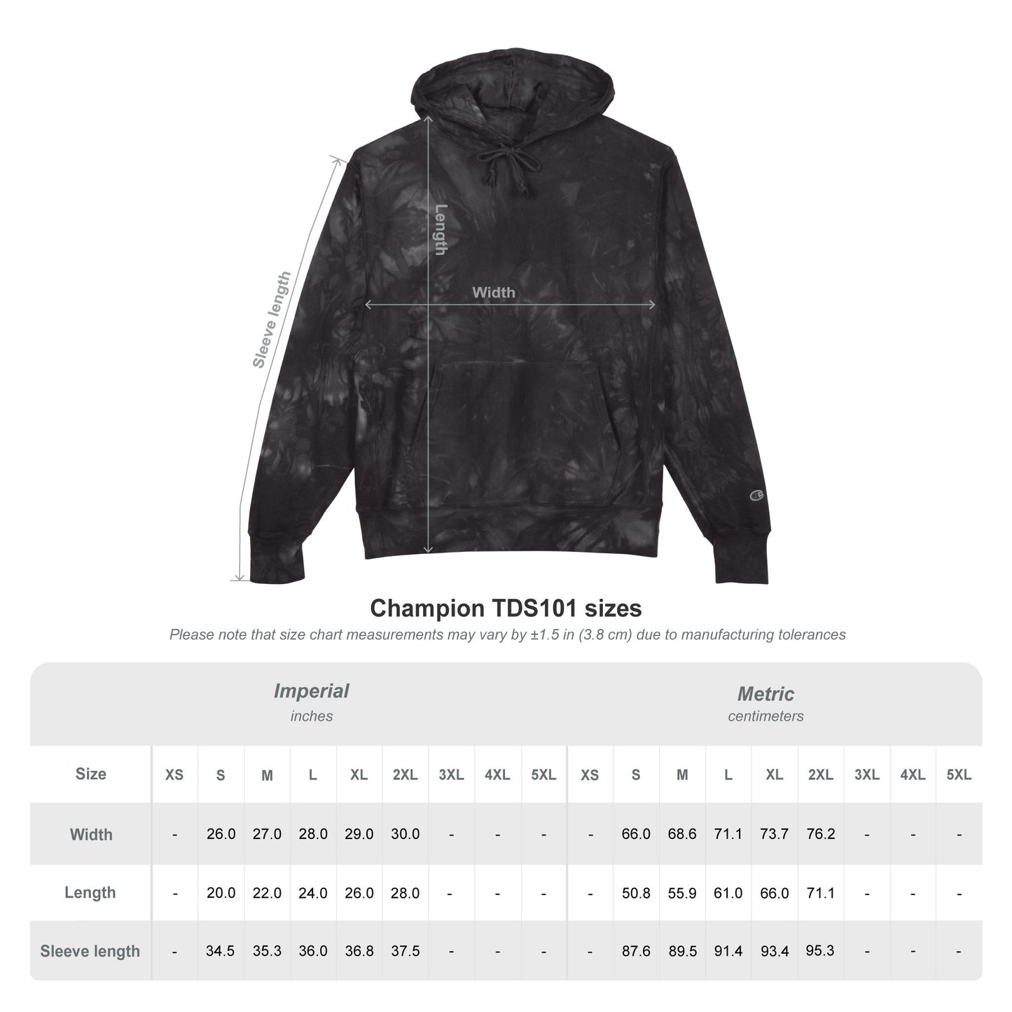 Get Up Show Up Never Give Up Unisex Champion Tie-Dye Hoodie (Embroidery)