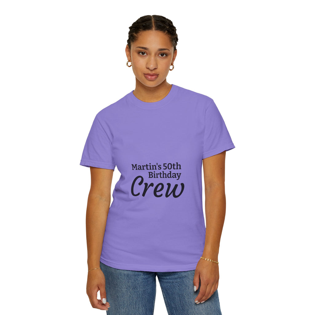 Custom Name & Age Birthday Crew T-Shirt – Personalized Group Shirt