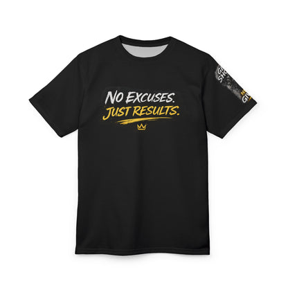 No Excuses Just Results Motivational Unisex T-Shirt
