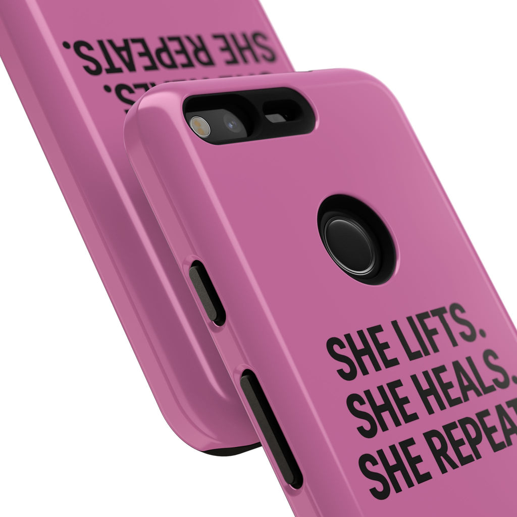 She lifts. She heals. She repeats. Tough Phone Cases