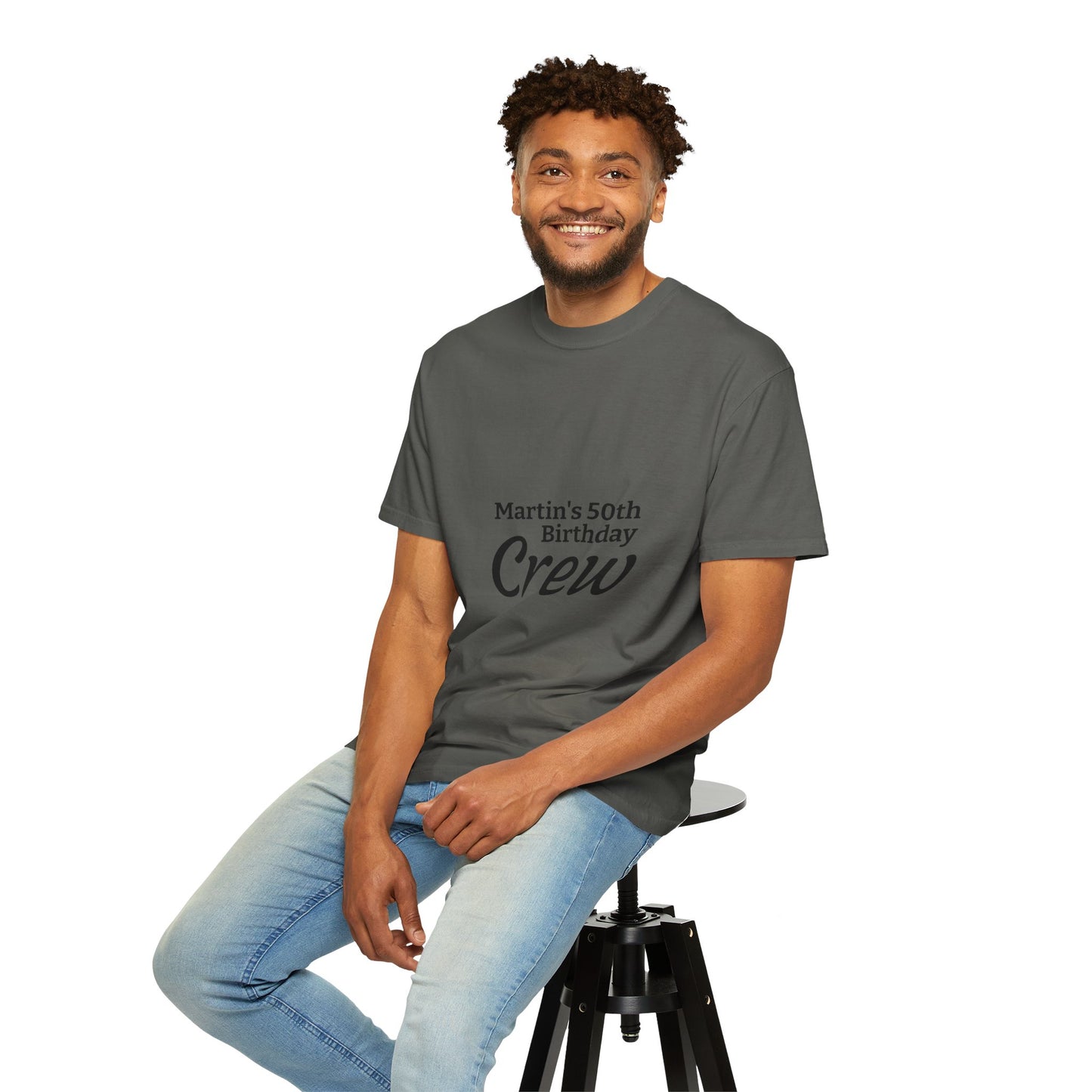 Custom Name & Age Birthday Crew T-Shirt – Personalized Group Shirt