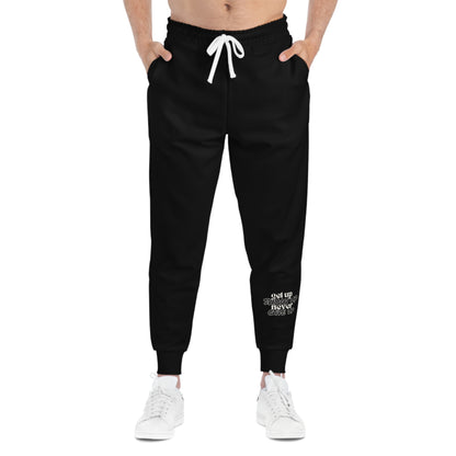 Elite Motivational UNISEX Joggers – Achieve in Comfort & Style (Black)