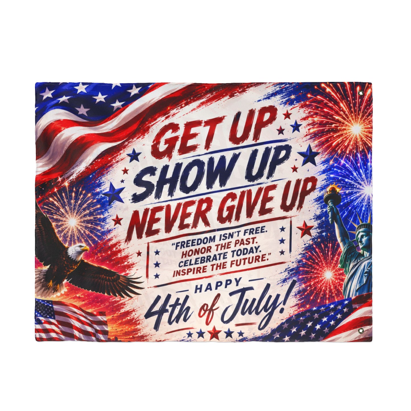 Patriotic 4th of July Double-Sided Flag | American Pride Outdoor Garden & House Flag | USA Independence Day Decor