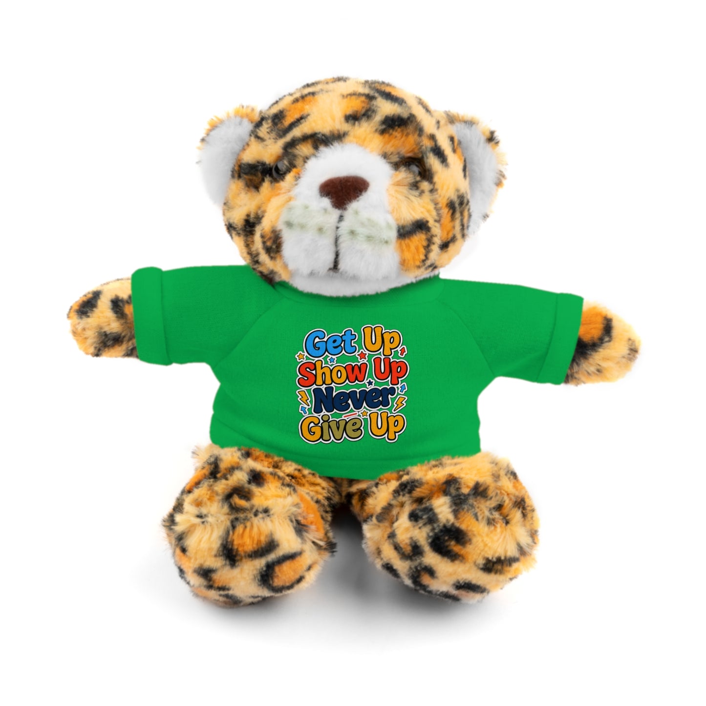 Stuffed Animals with Tee " Get Up Show Up Never Give Up"