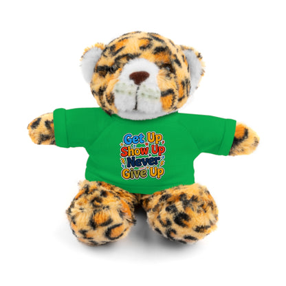 Stuffed Animals with Tee " Get Up Show Up Never Give Up"