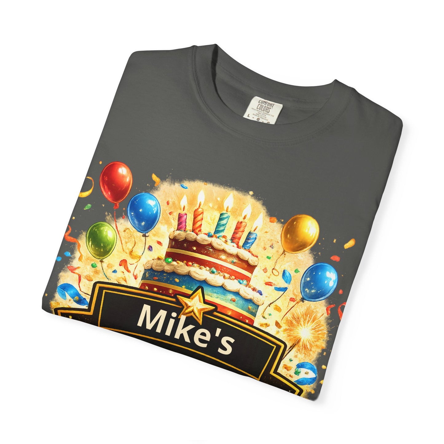 Custom Name Birthday T-Shirt – Get Up Show Up Never Give Up