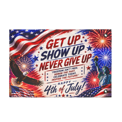 Patriotic 4th of July Double-Sided Flag | American Pride Outdoor Garden & House Flag | USA Independence Day Decor