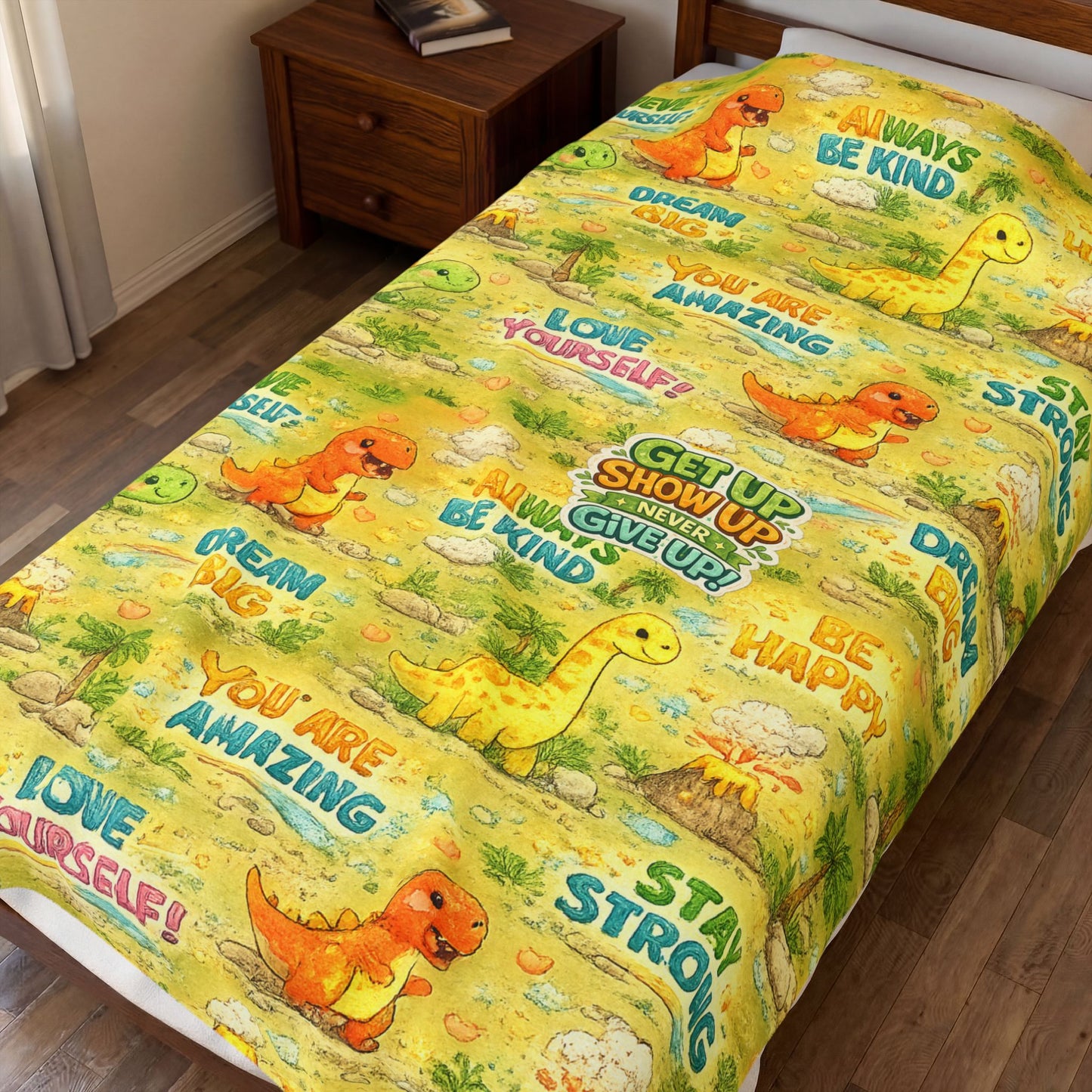 Kids Plush Velveteen Blanket – Ultra Soft Cozy Throw Blanket for Boys & Girls | Warm Lightweight Blanket for Bed, Nap Time & Gifts