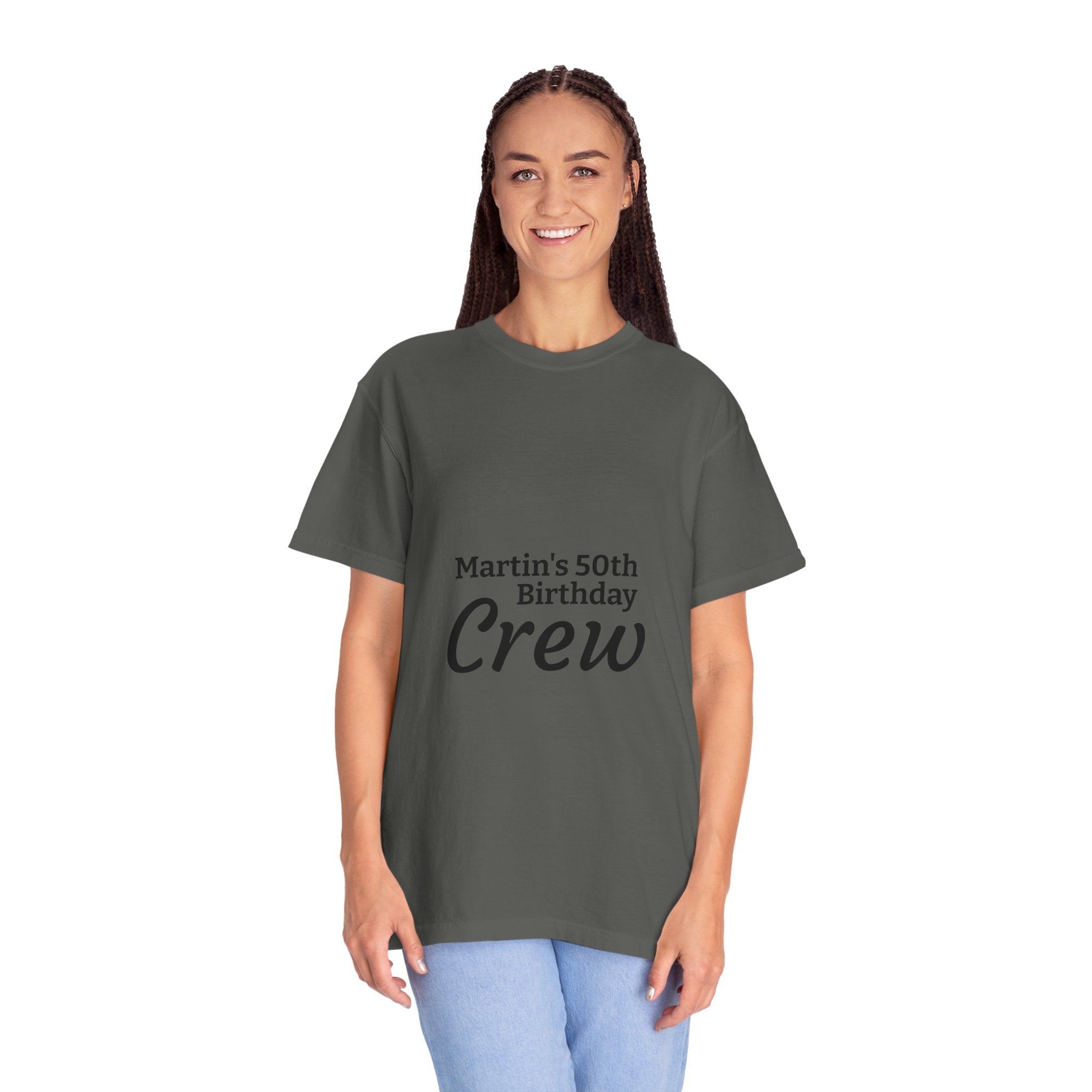 Custom Name & Age Birthday Crew T-Shirt – Personalized Group Shirt