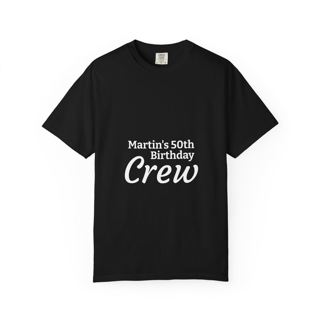 Custom Name & Age Birthday Crew T-Shirt – Personalized Group Shirt