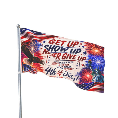 Patriotic 4th of July Double-Sided Flag | American Pride Outdoor Garden & House Flag | USA Independence Day Decor