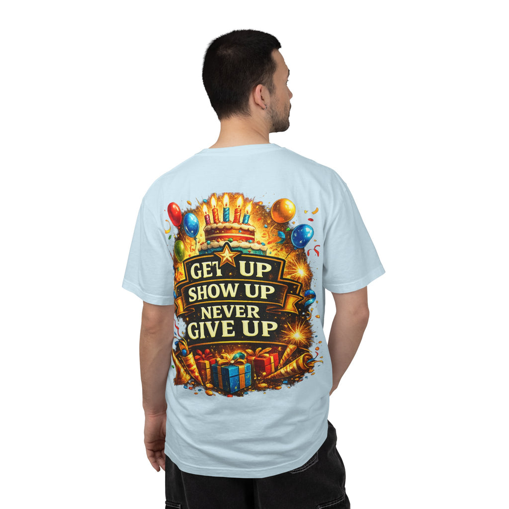 Custom Name & Age Birthday Crew T-Shirt – Personalized Group Shirt