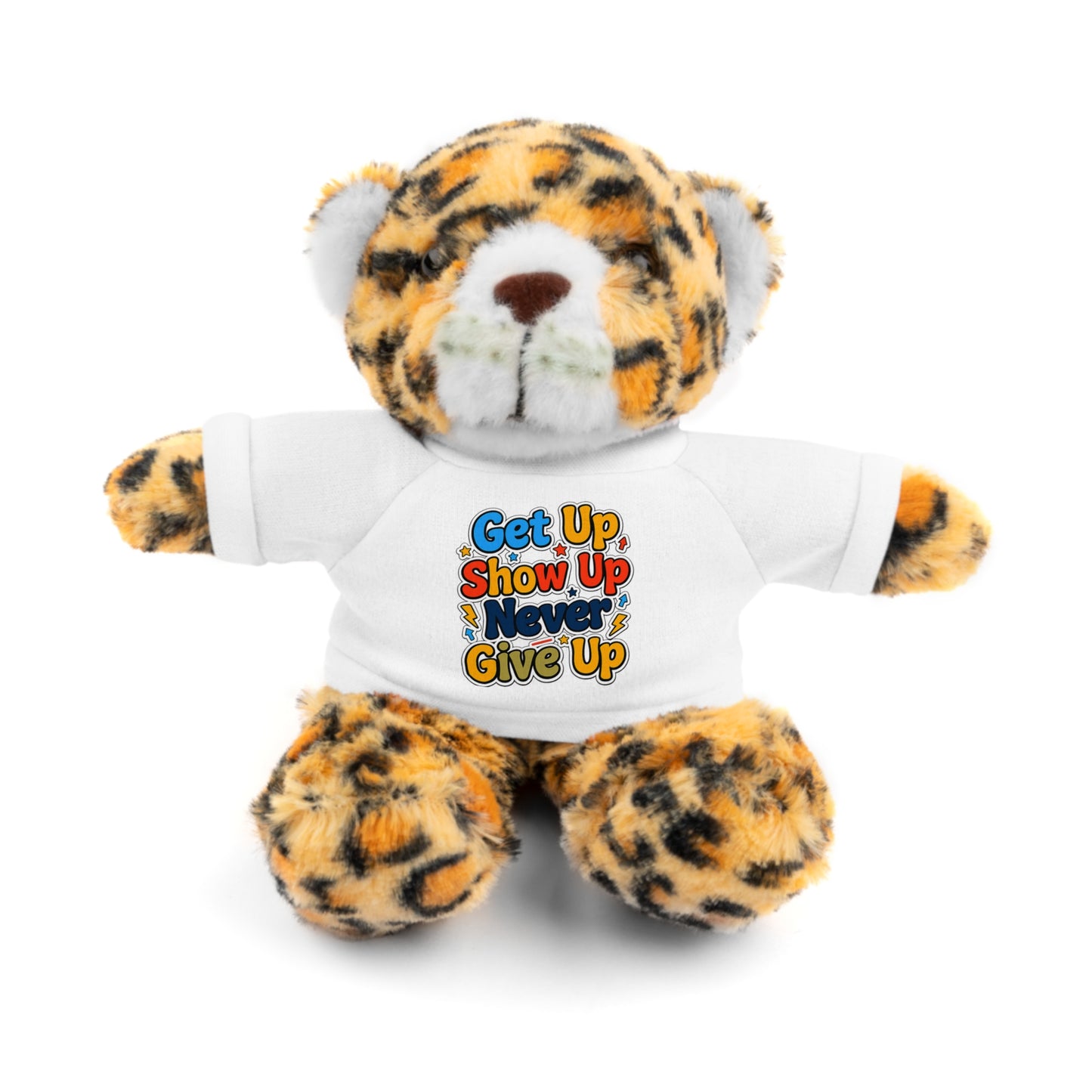 Stuffed Animals with Tee " Get Up Show Up Never Give Up"