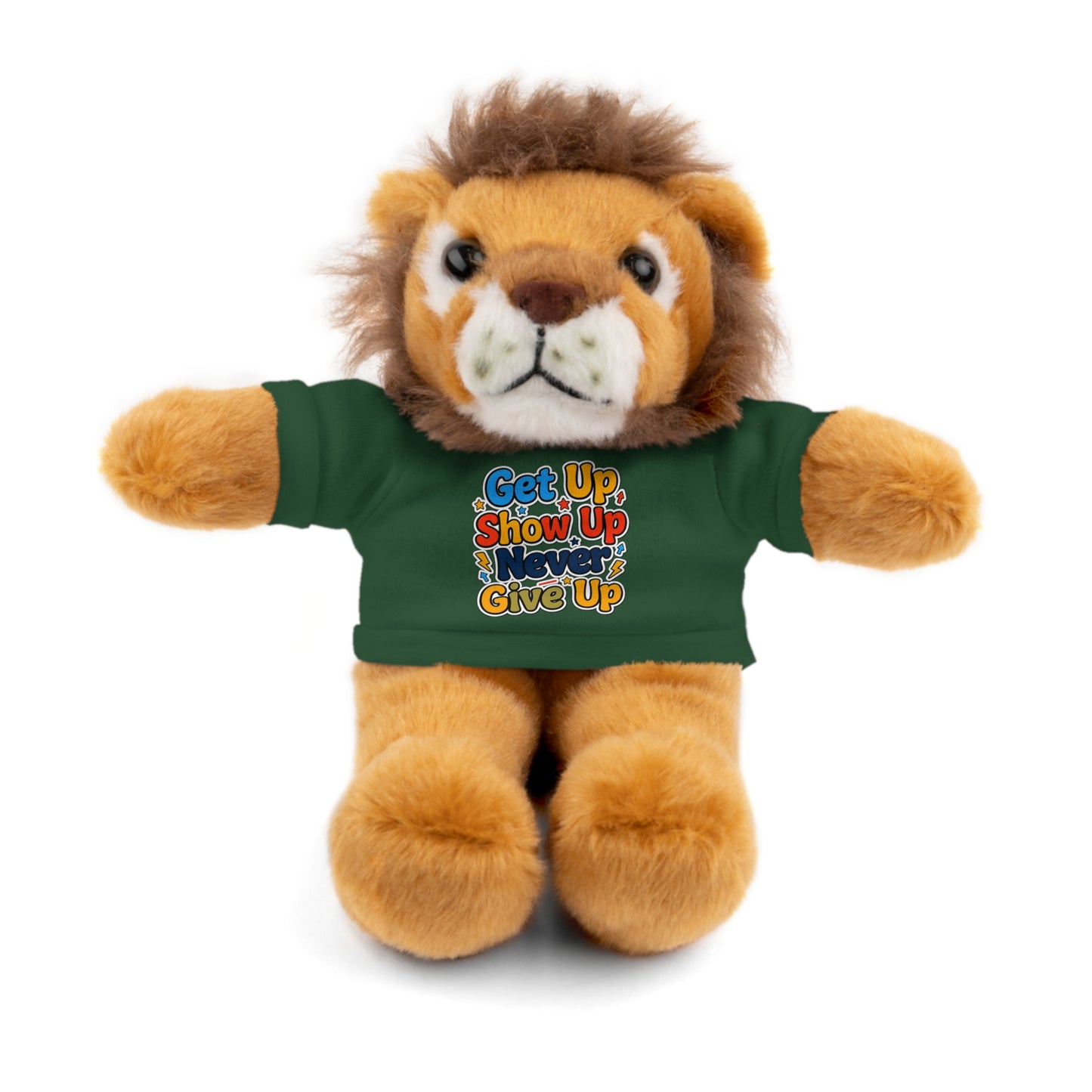 Stuffed Animals with Tee " Get Up Show Up Never Give Up"