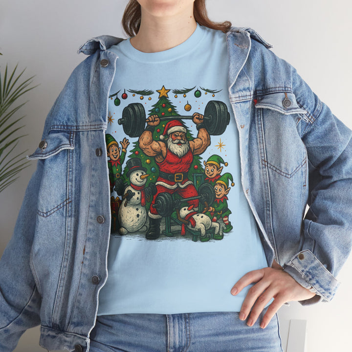 Christmas/Holiday Workout Unisex Heavy Cotton Tee