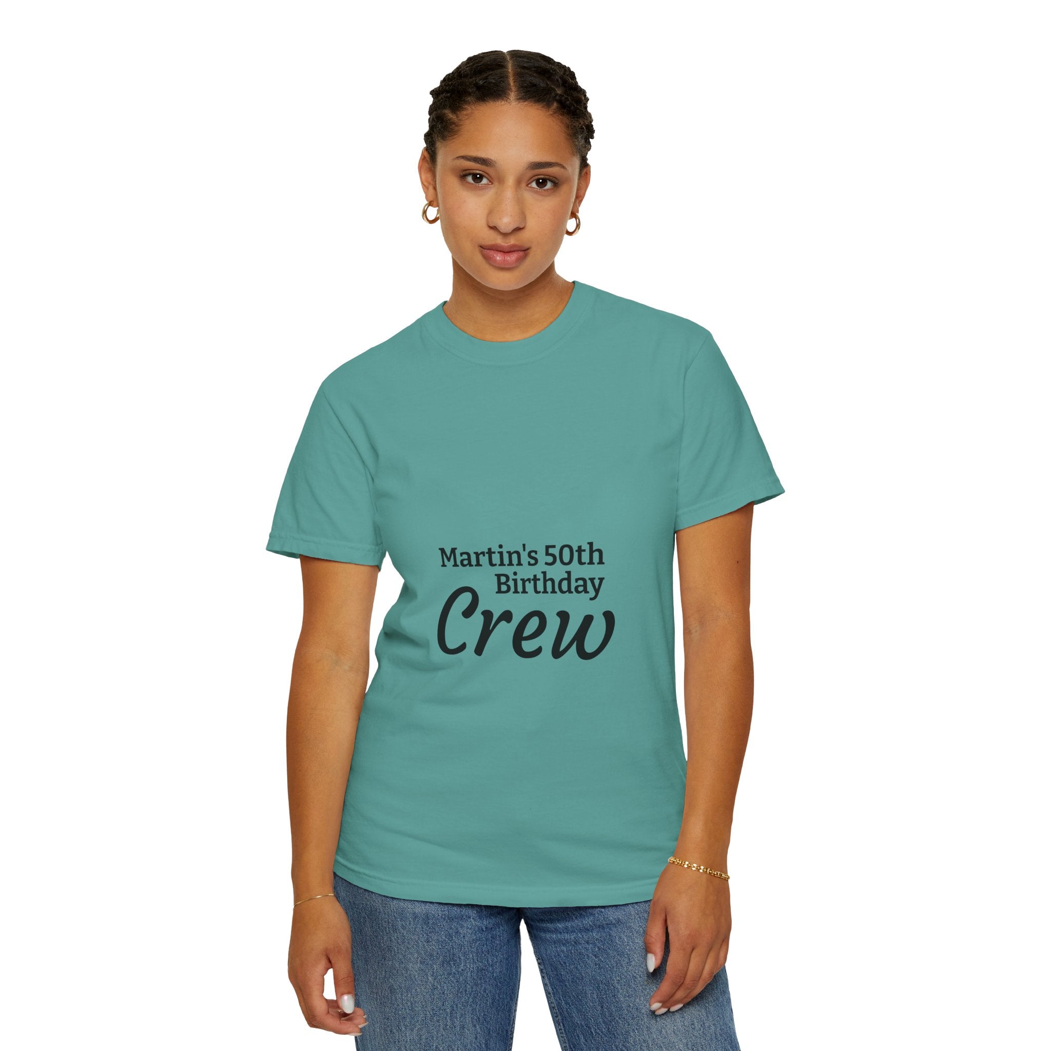 Custom Name & Age Birthday Crew T-Shirt – Personalized Group Shirt