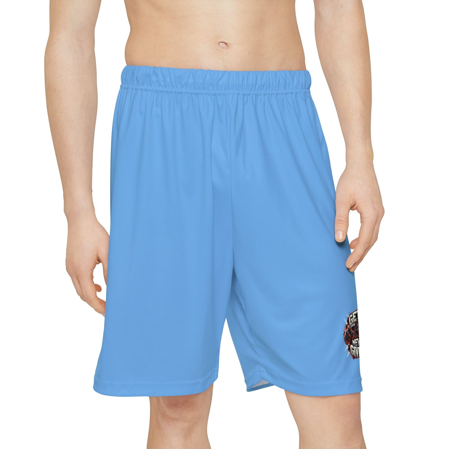 Relentless Performance Men’s Sports Shorts (Light Blue)