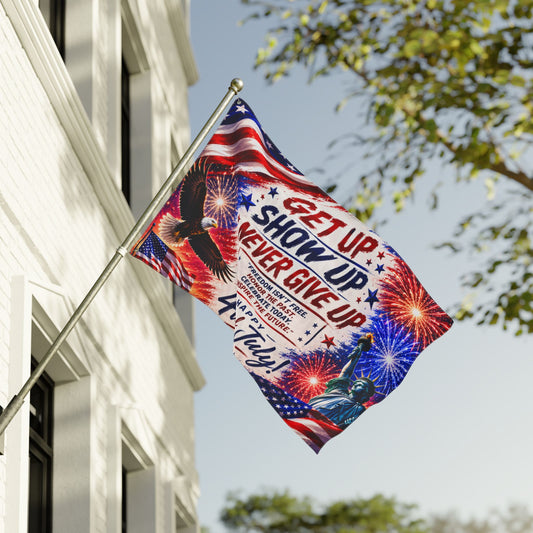 Patriotic 4th of July Double-Sided Flag | American Pride Outdoor Garden & House Flag | USA Independence Day Decor