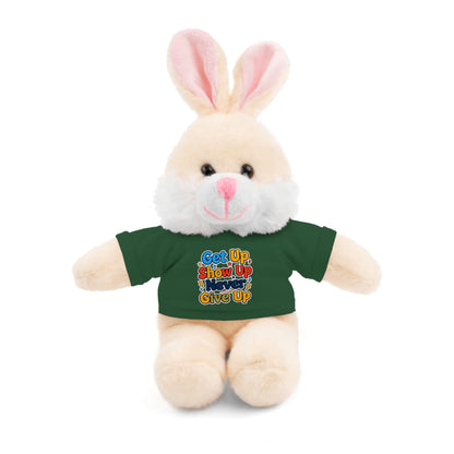 Stuffed Animals with Tee " Get Up Show Up Never Give Up"
