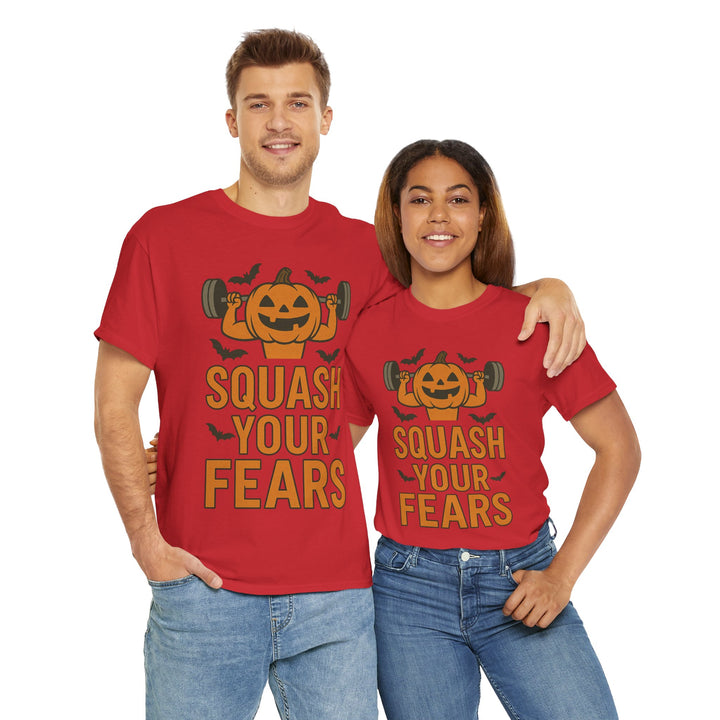 Squash Your Fears. Halloween Unisex Heavy Cotton Tee