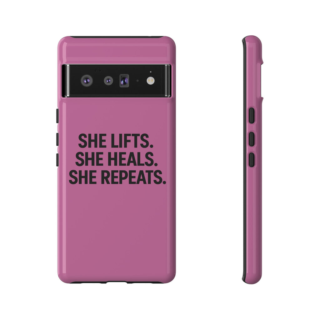 She lifts. She heals. She repeats. Tough Phone Cases