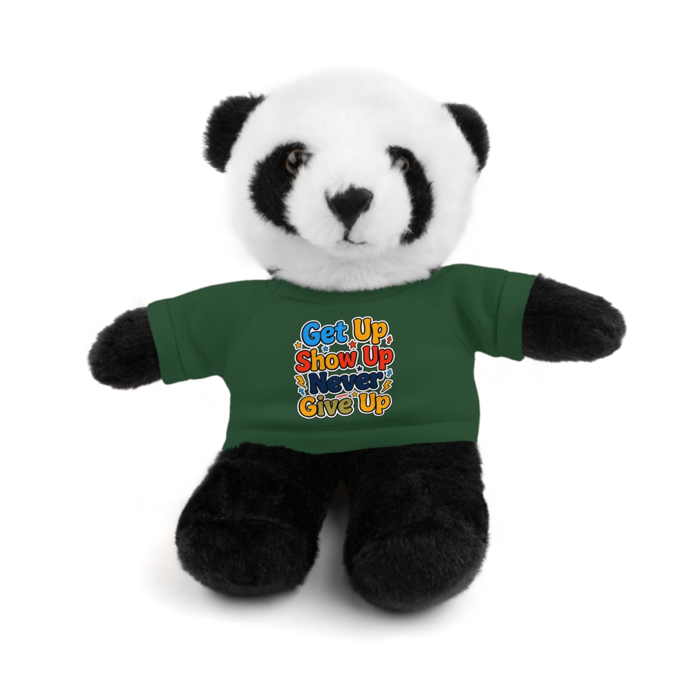 Stuffed Animals with Tee " Get Up Show Up Never Give Up"
