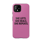 She lifts. She heals. She repeats. Tough Phone Cases