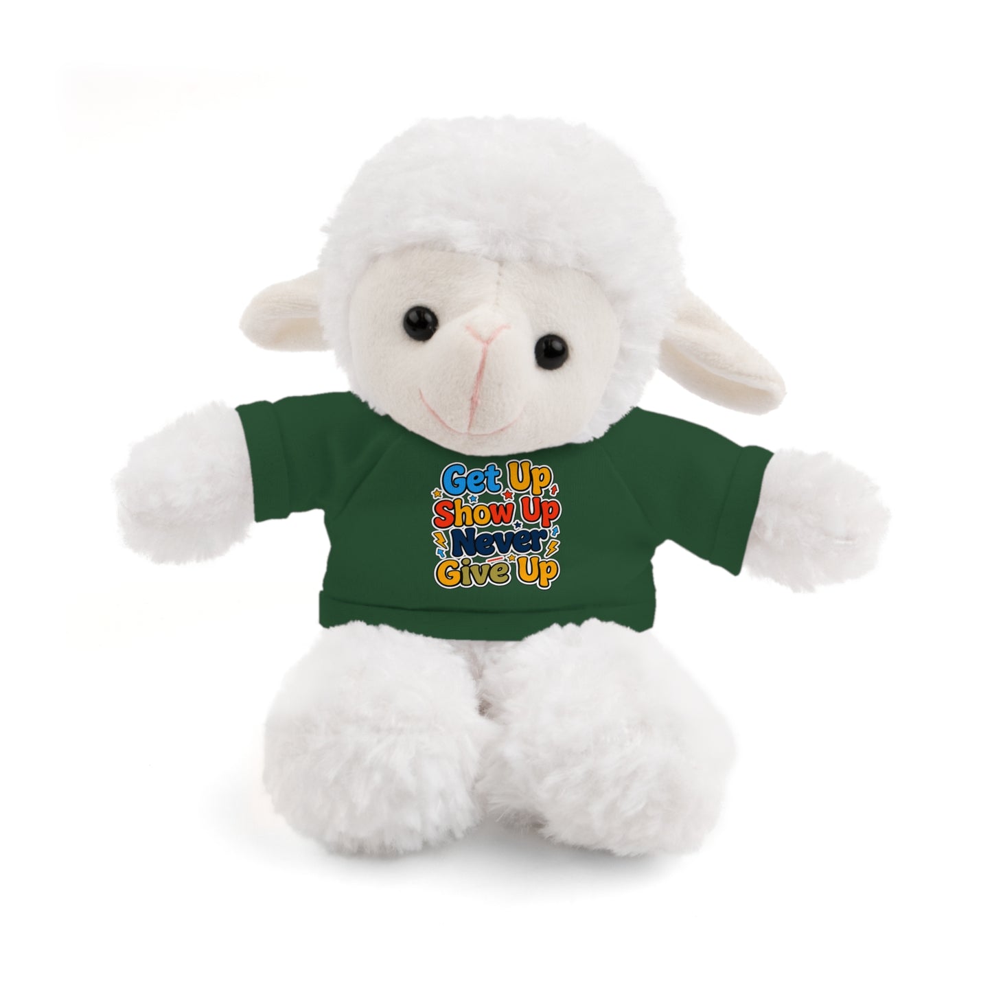 Stuffed Animals with Tee " Get Up Show Up Never Give Up"