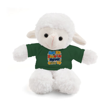 Stuffed Animals with Tee " Get Up Show Up Never Give Up"