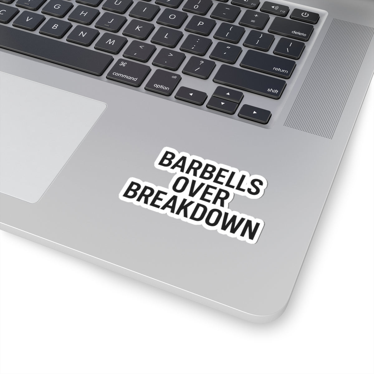 Barbells Over Breakdown Sticker