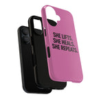 She lifts. She heals. She repeats. Tough Phone Cases