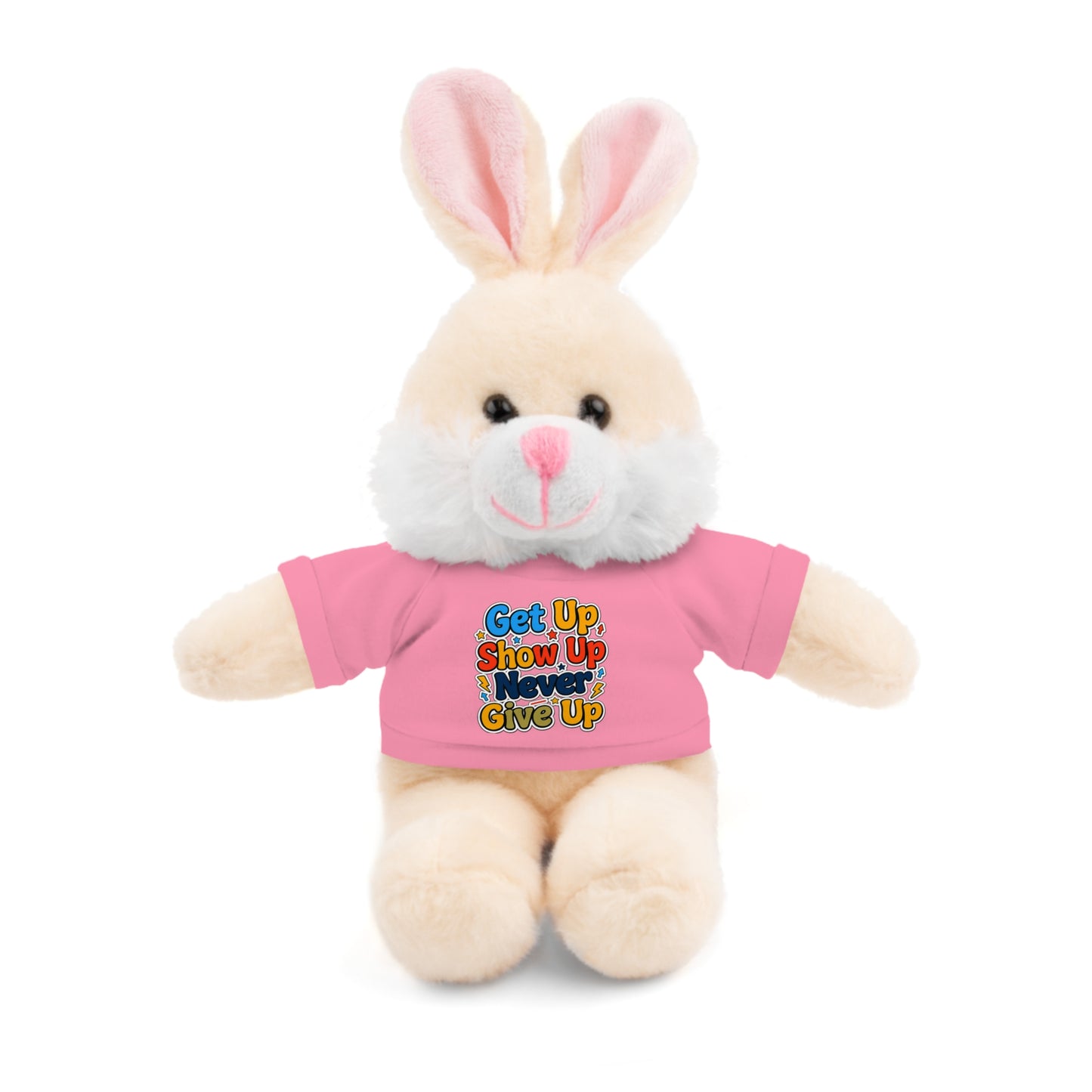 Stuffed Animals with Tee " Get Up Show Up Never Give Up"