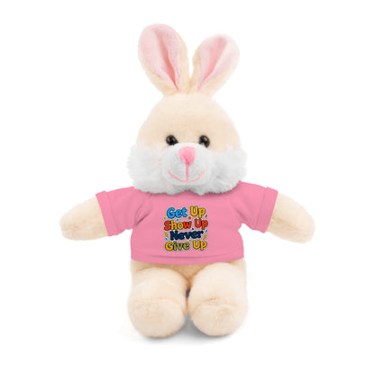 Stuffed Animals with Tee " Get Up Show Up Never Give Up"