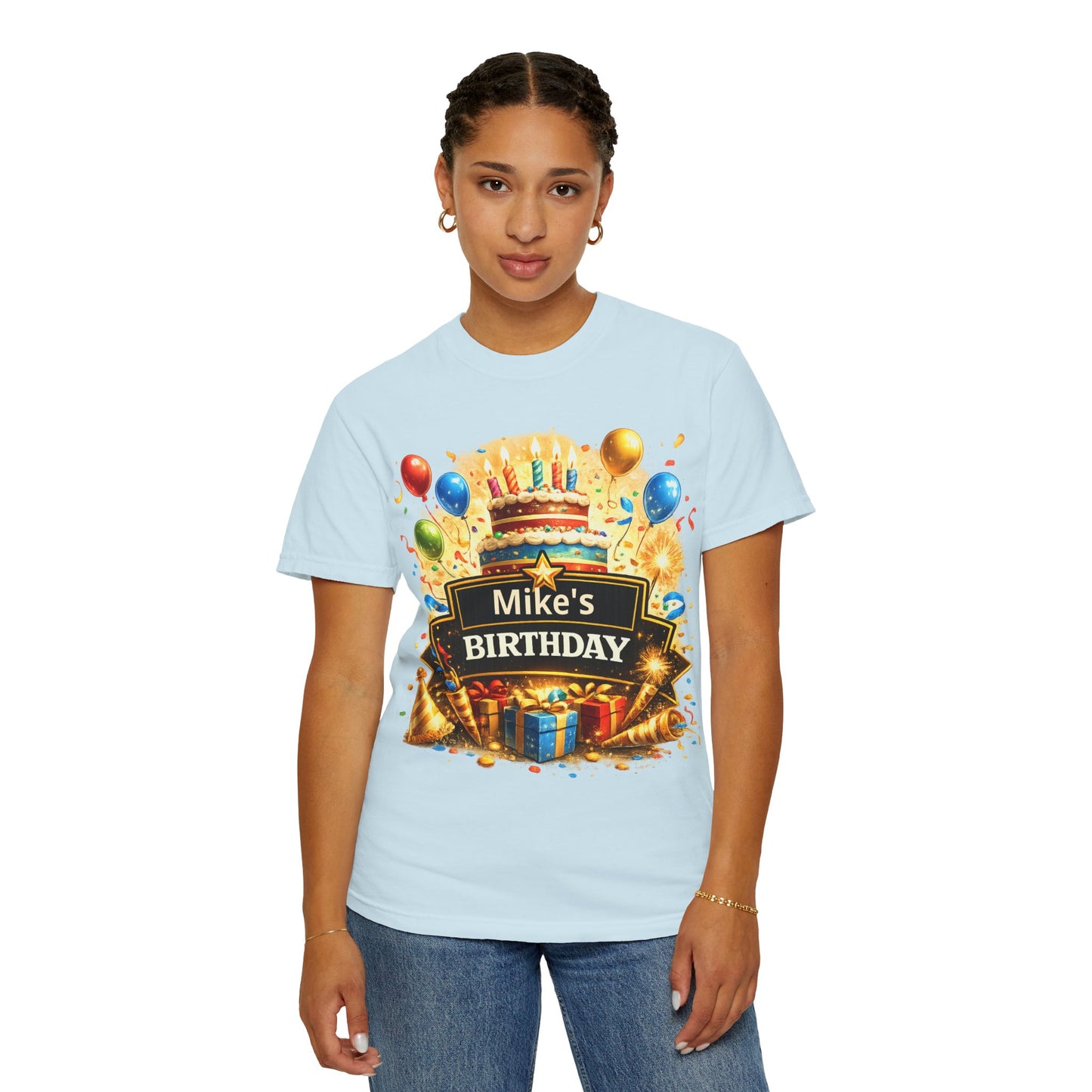 Custom Name Birthday T-Shirt – Get Up Show Up Never Give Up