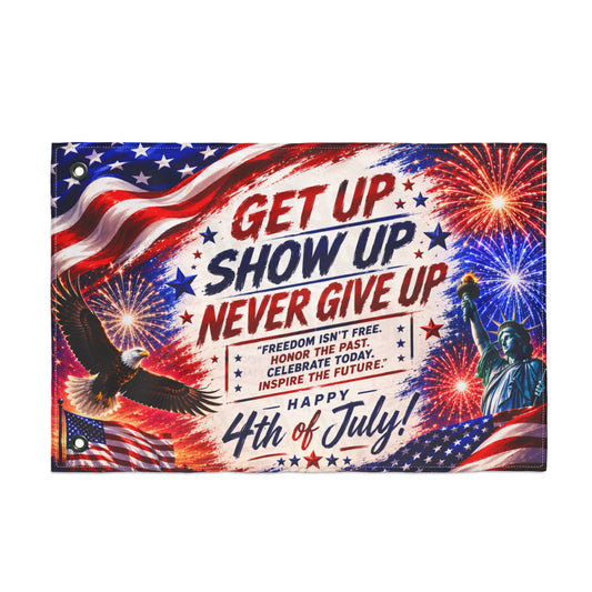 Patriotic 4th of July Double-Sided Flag | American Pride Outdoor Garden & House Flag | USA Independence Day Decor